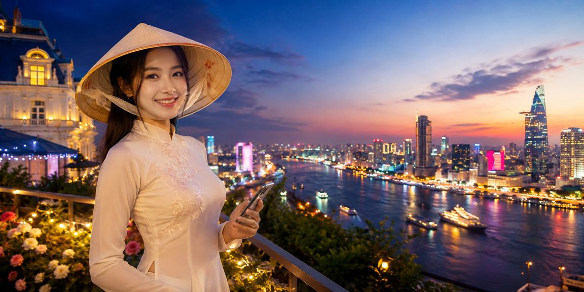 Người dùng Sài Gòn đăng ký nhận thưởng tại tt8 với nón lá truyền thống