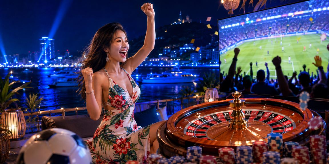 Người chơi thư giãn tại bãi biển Vũng Tàu xem tỷ lệ cược roulette trên điện thoại